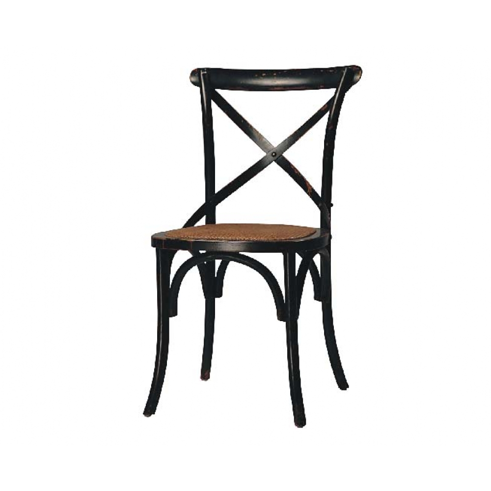 Gaston Black Cross Back Chair-$265.00