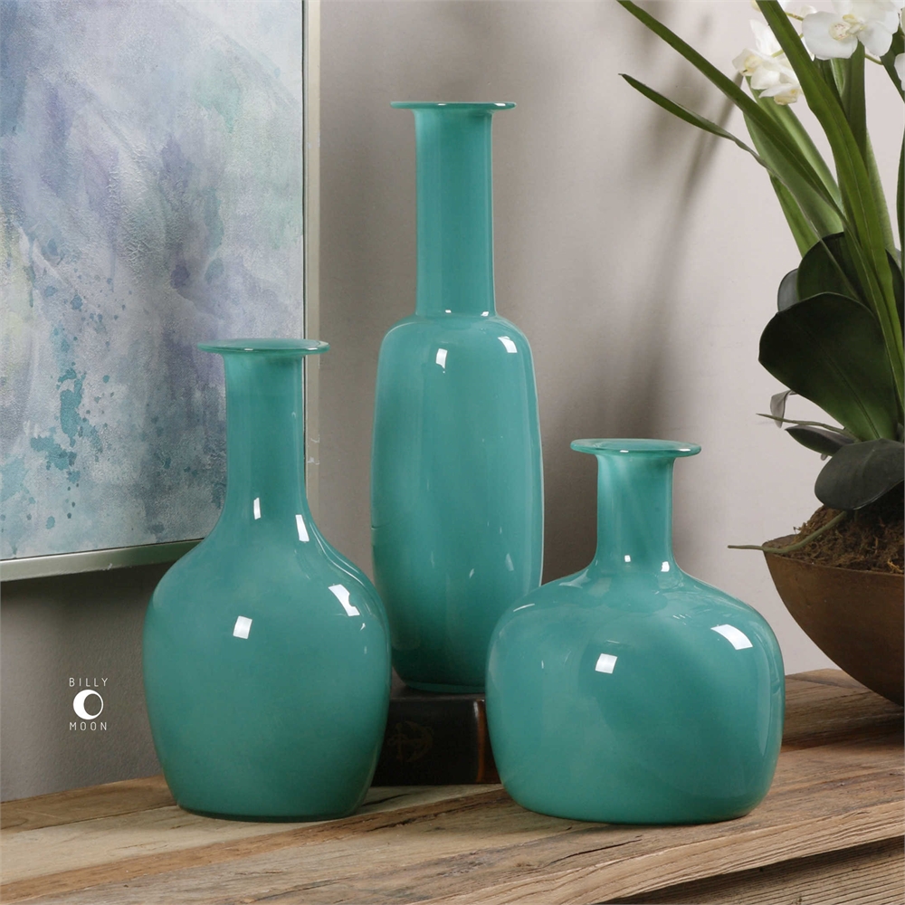 Persian Green Vases Peach Tree Designs