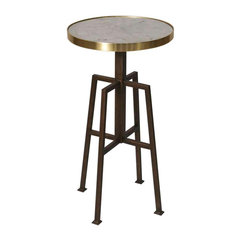 Brass and Iron Accent Table Peach Tree Designs