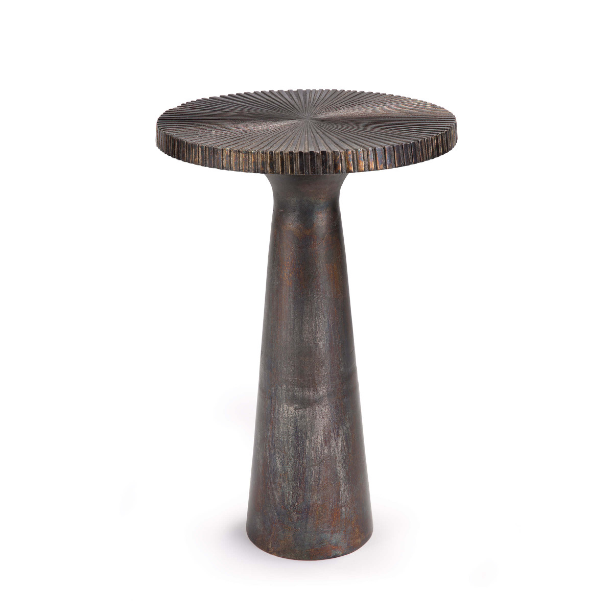 Blackened Zinc Side Table-$840.00