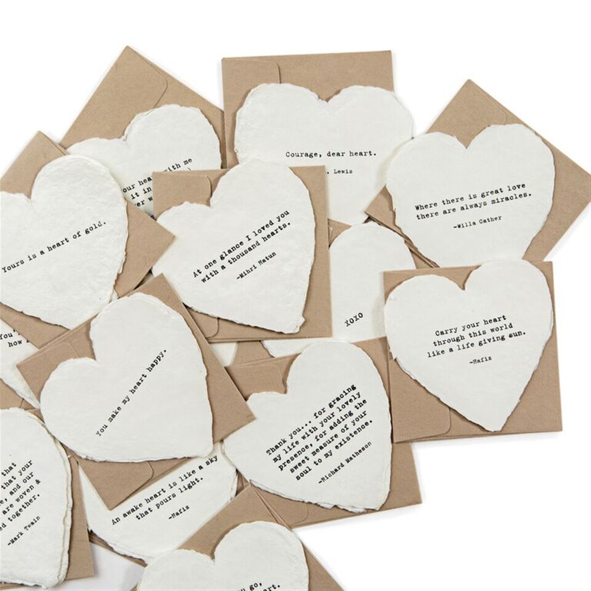 Deckled Heart Cards-$3.00 each