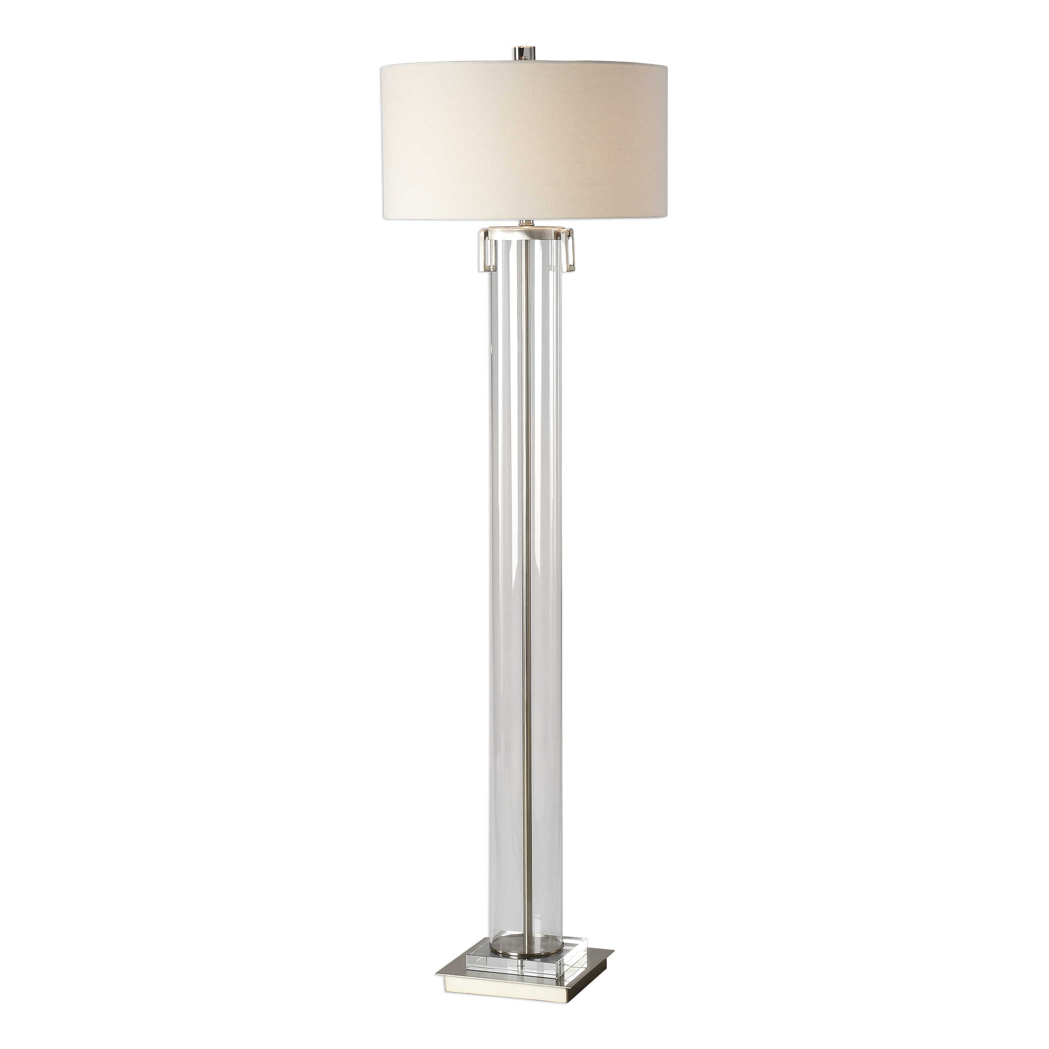 Clear Acrylic Cylinder Floor Lamp-$865.00
