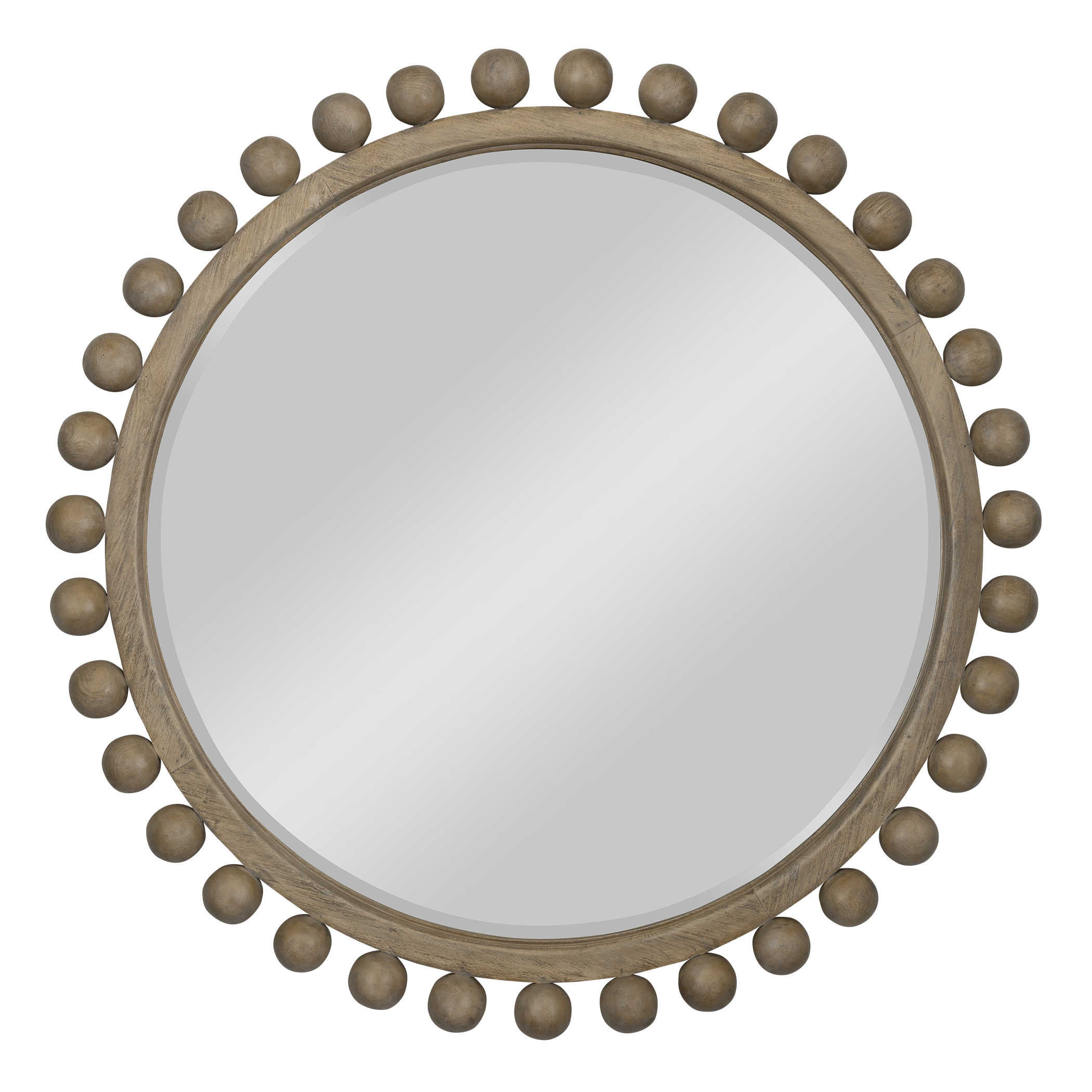 Wood Ball Edge Mirror-$1,198.00 - Peach Tree Designs