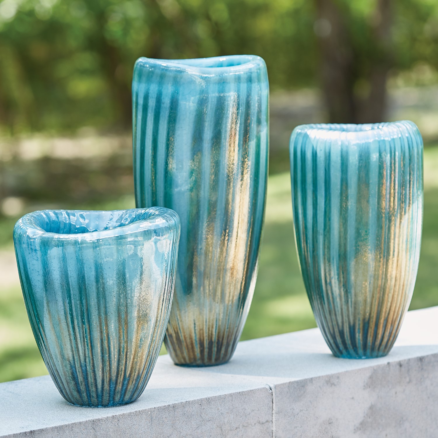 Tear Drop Folded Vases-Lg. $165.00 Med. $135.00 Sm. $125.00