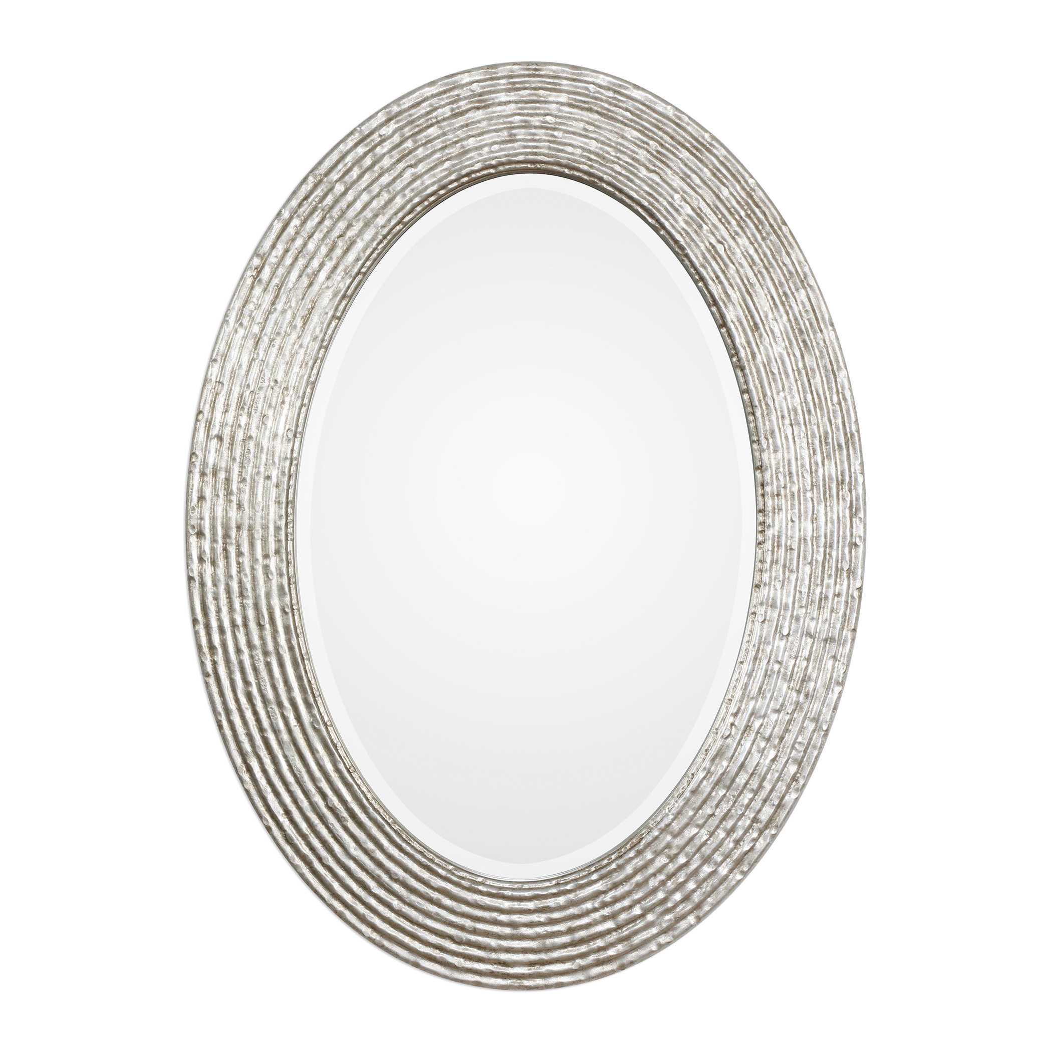Burnished Silver Oval Mirror-$298.00