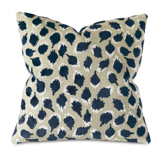 Leopard Pillow, Navy-$175.00
