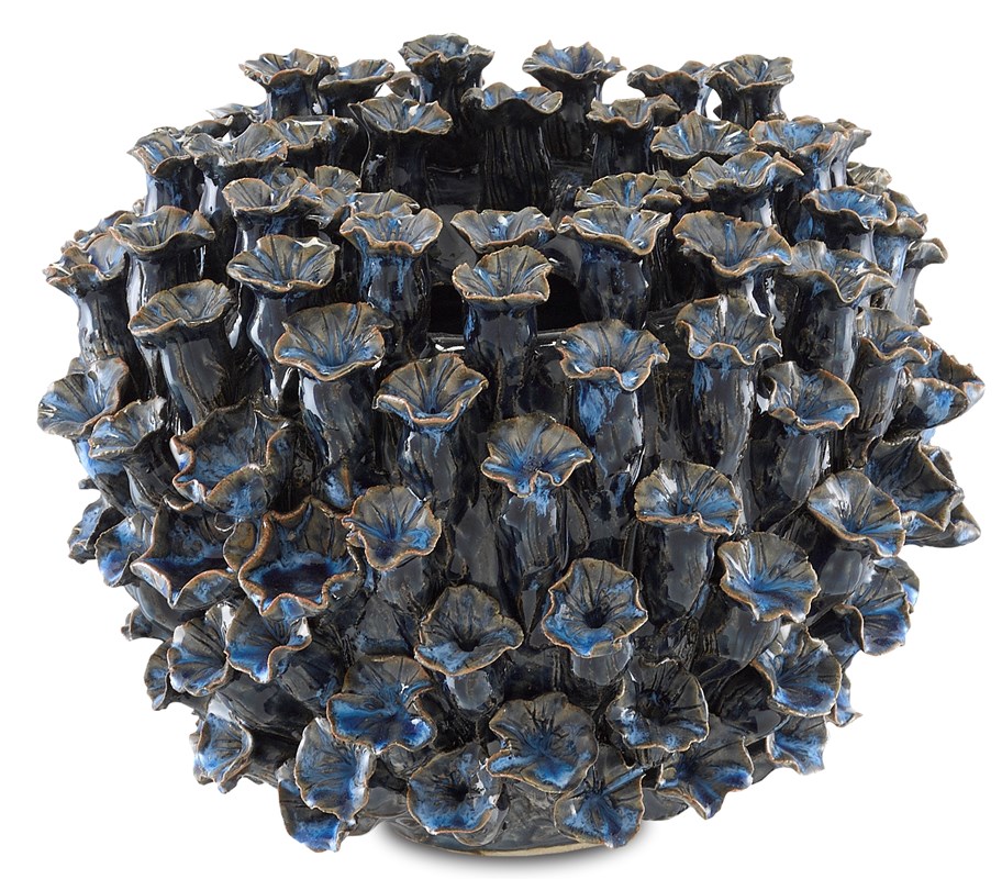 Large Blue Urchins Vase-$482.00