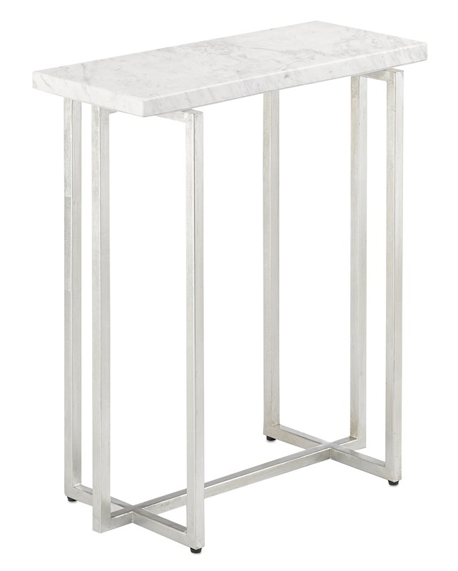 White Marble Accent Table-$856.00