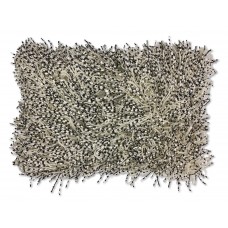 Ivory and Black Shaggy Pillow-$120.00