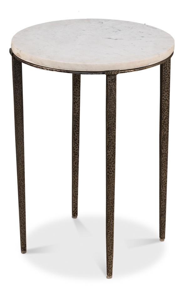 Marble & Iron Side Table-$738.00
