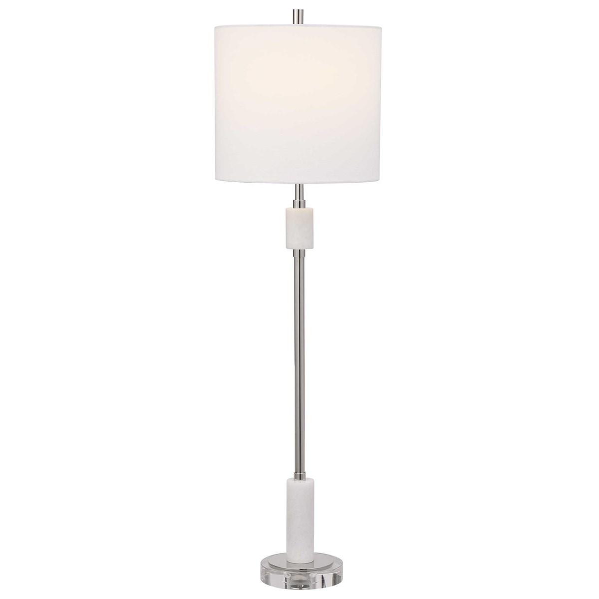 Nickle and Marble Buffet Lamp-$338.00
