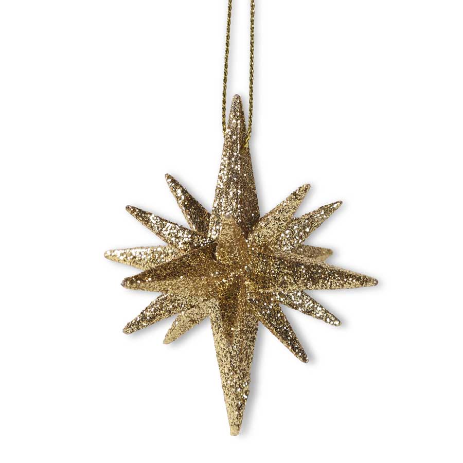 Glittered Star Ornament-$3.00