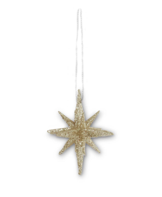 Glittered Star Ornament-$3.00