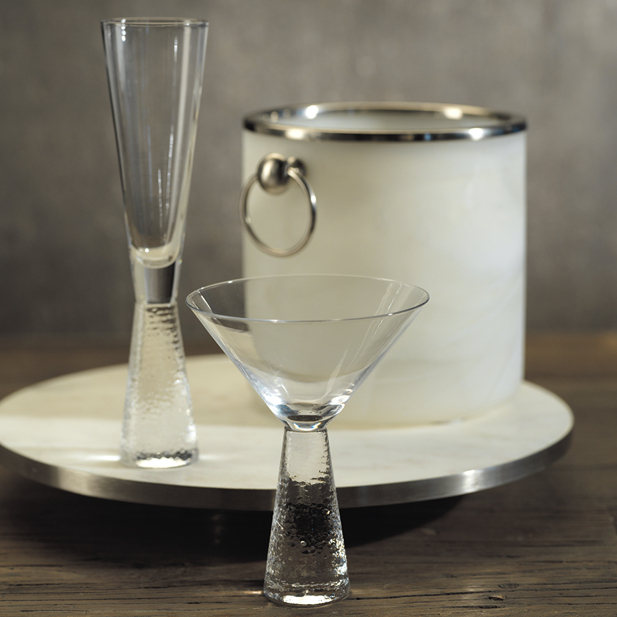 Glasses on Hammered Stem