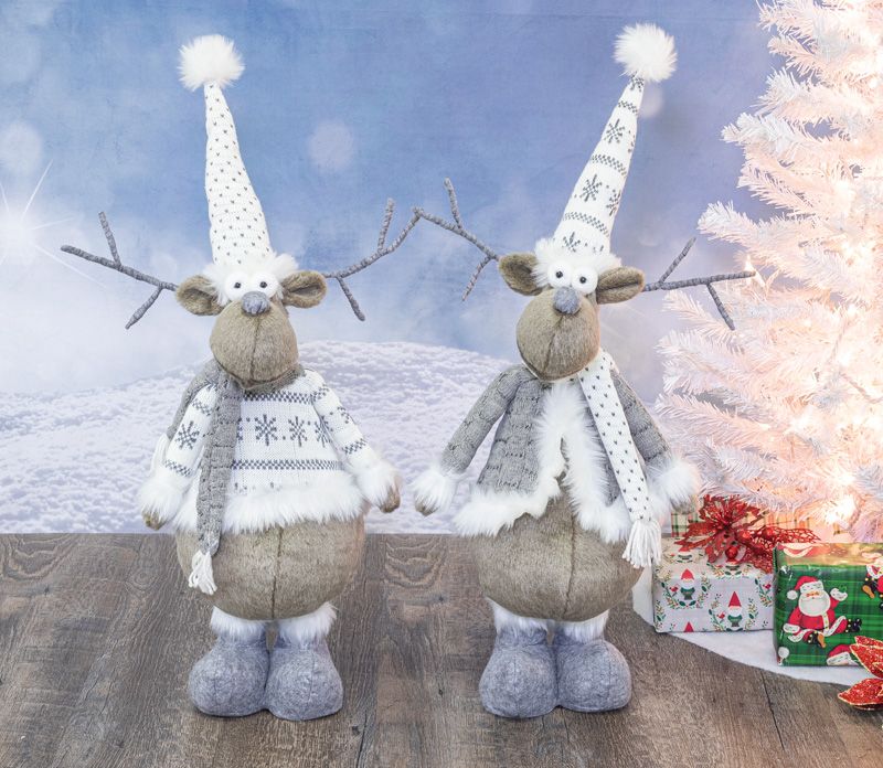 Frosted Ivory Moose Standers – $40.00 each