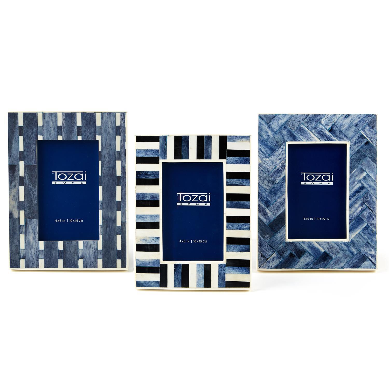 Azure Bone Mosaic Frame-$78.00