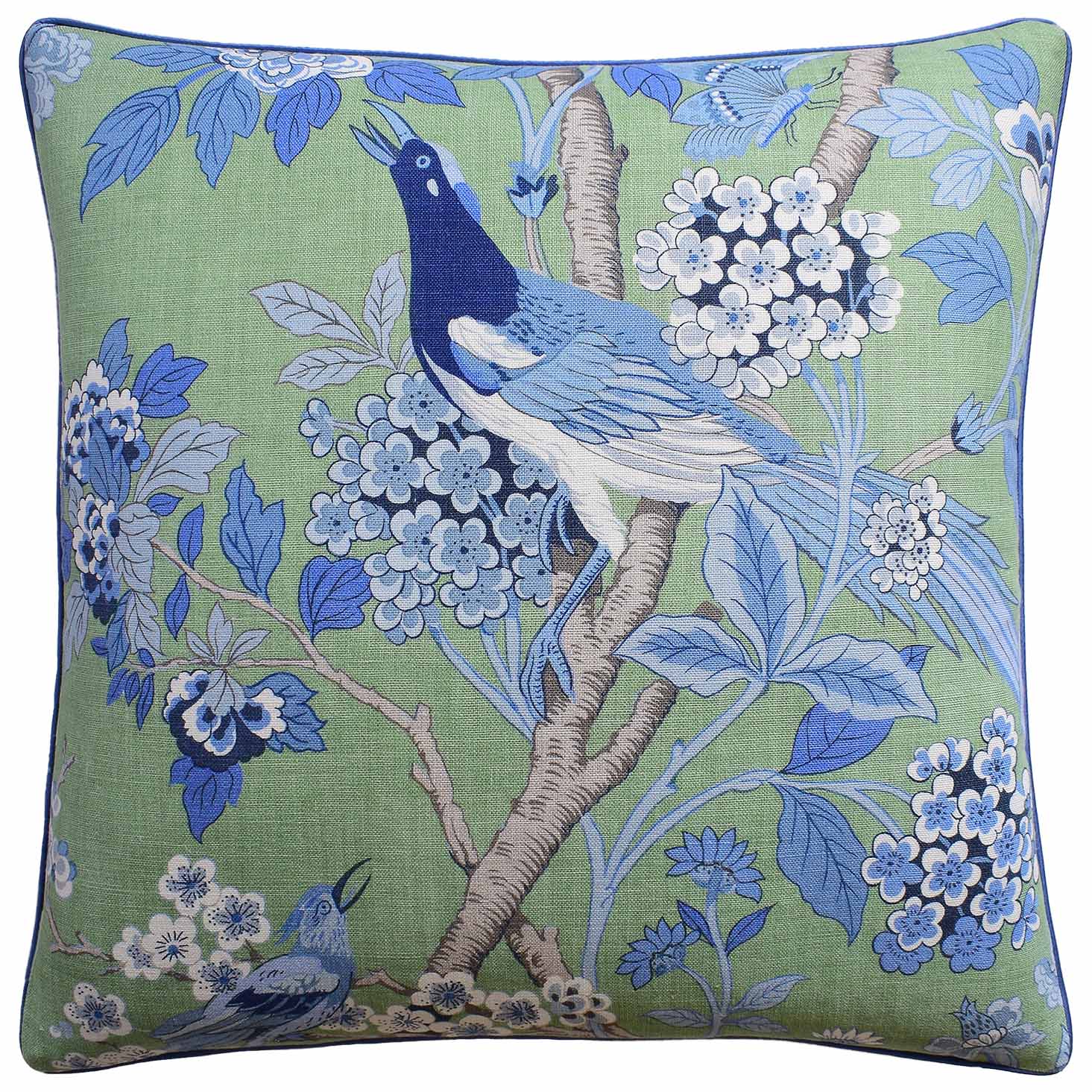 Hydrangea Bird Pillow-$335.00