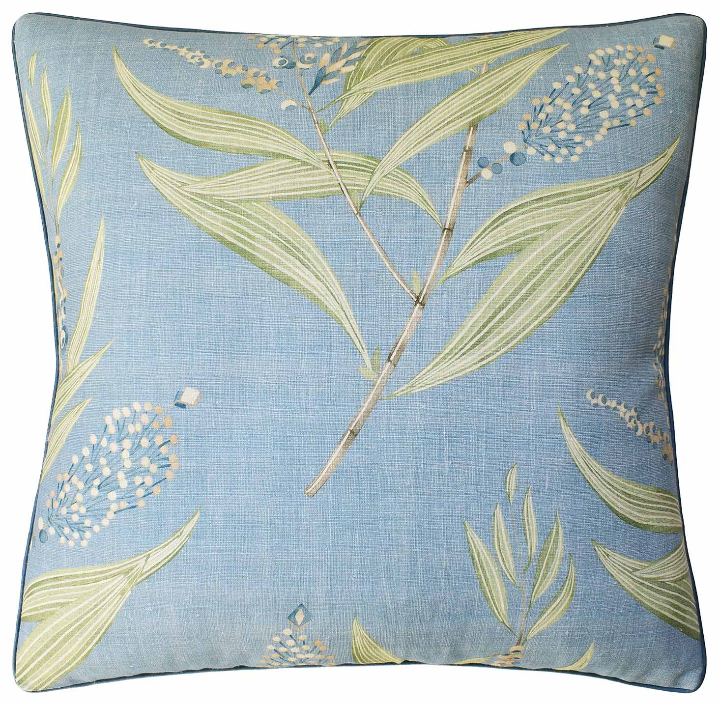 Leaf and Bud Pillow Teal-$335.00
