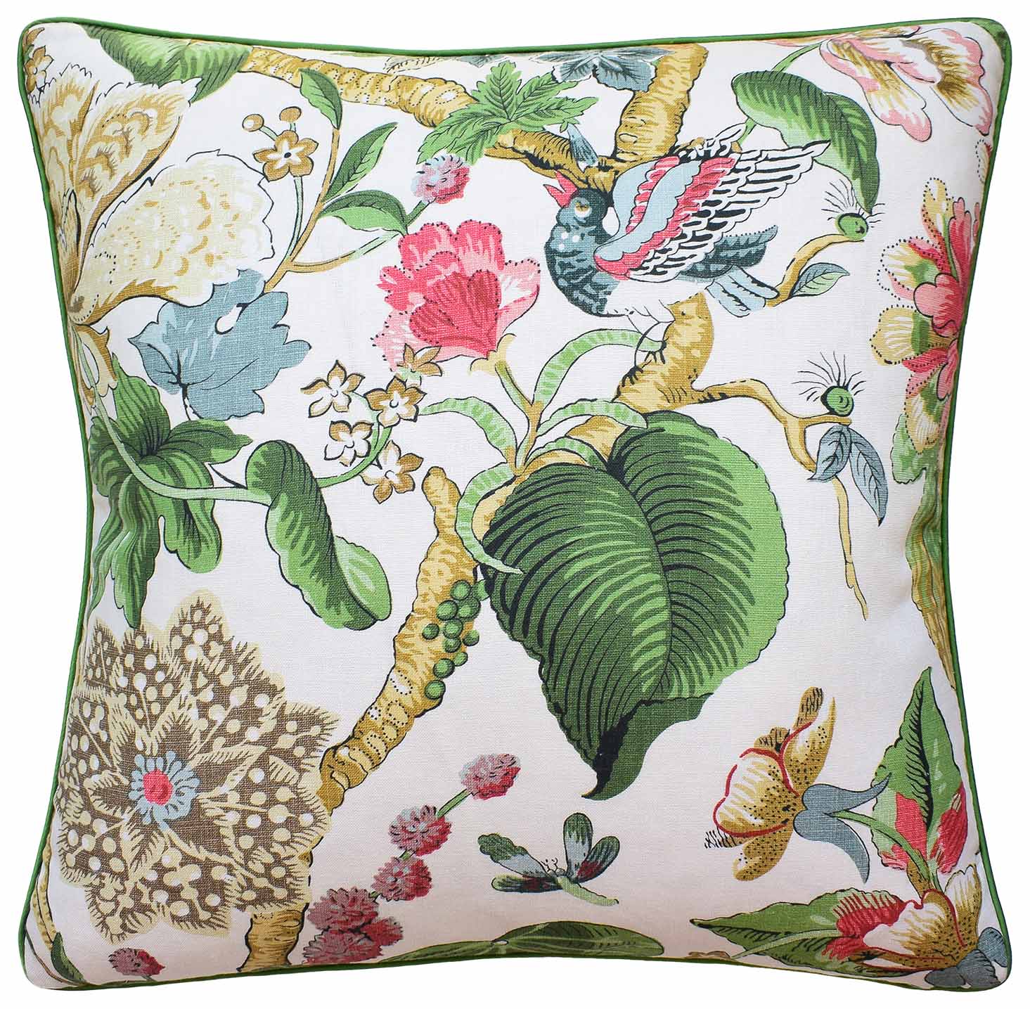 Garden Coral and Green Pillow-$325.00
