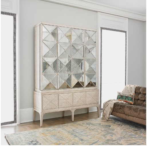 Square Mirrored Tall Cabinet-$8,875.00