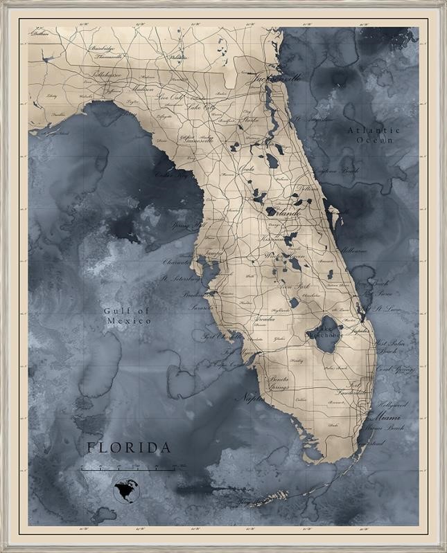“Florida Map”-$898.00  OA