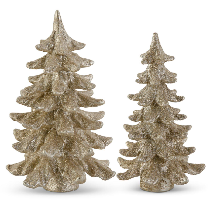 Champagne Glitter Trees-$28.00 & $40.00