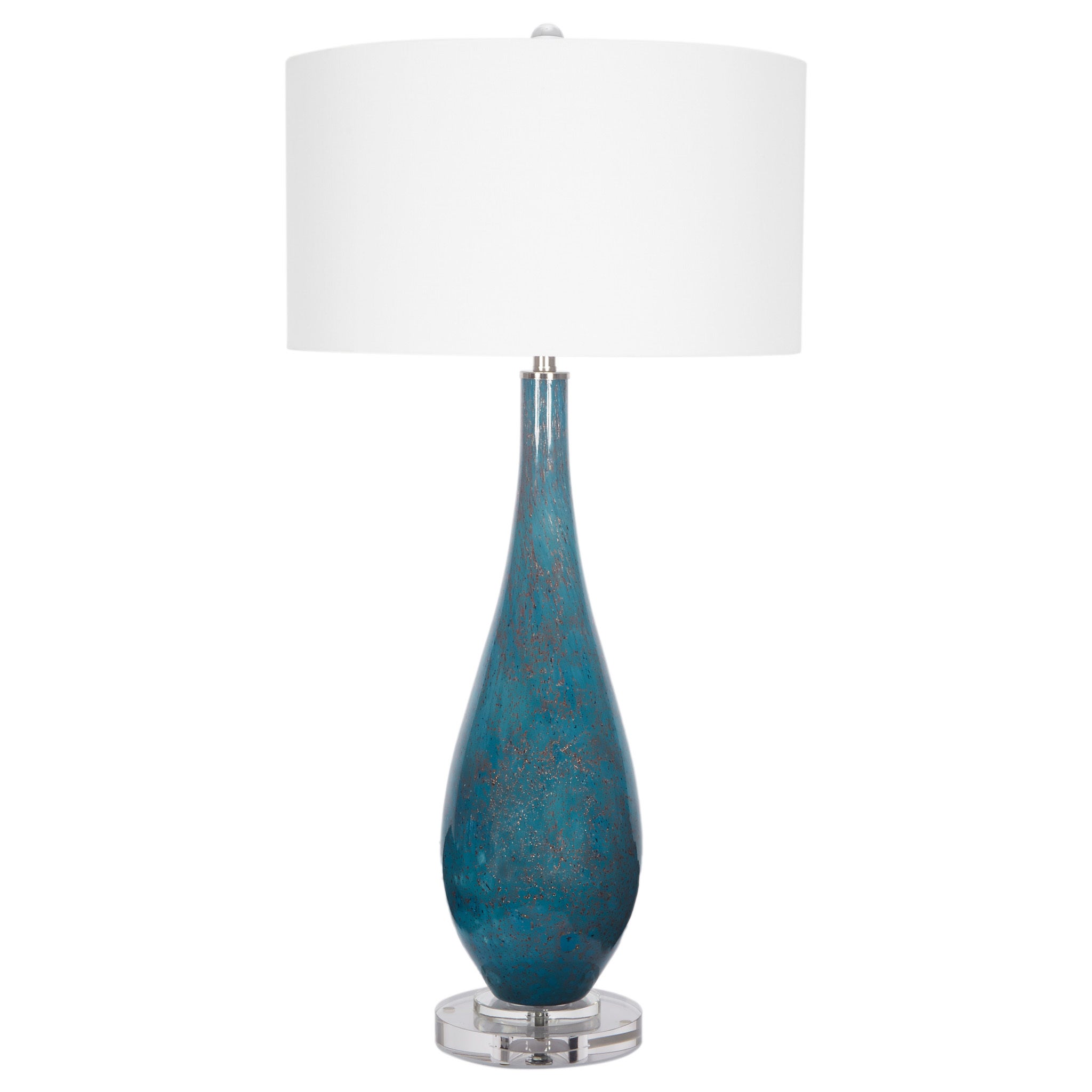 Deep Blue Glass Lamp-$642.00