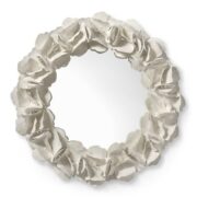 white petals mirror