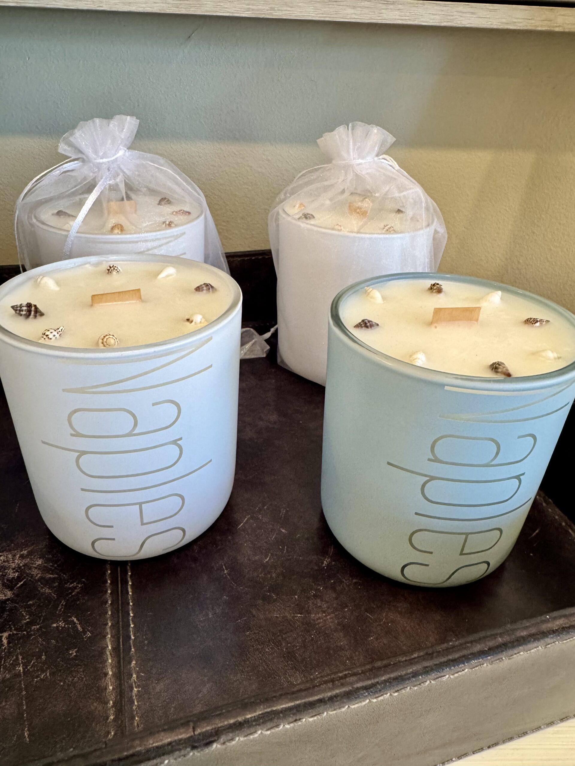 Etched Naples Candles-$72.00