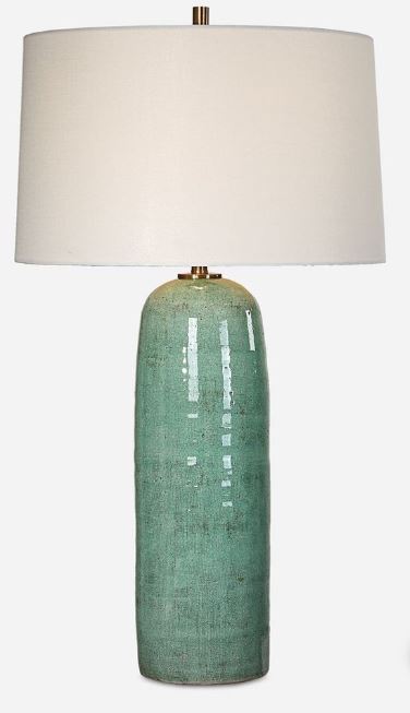 Crackled Teal Table Lamp-$468.00