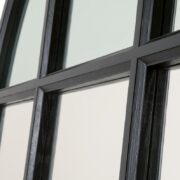 Grid Arched Mirror - Matte Black Oak_2-02