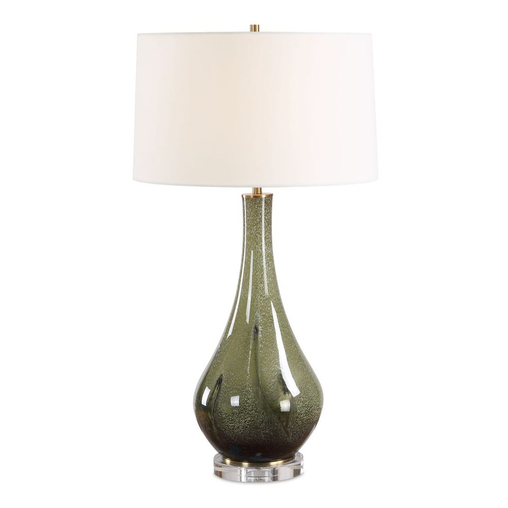 Green Glass Art Lamp-$558.00
