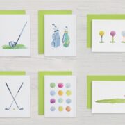 Watercolor golf notecards Watercolor golf notecards